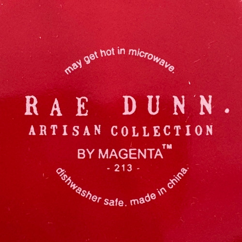 Rae Dunn Red Christmas Stoneware Mug with White Tree Topper - Picture 9 of 9